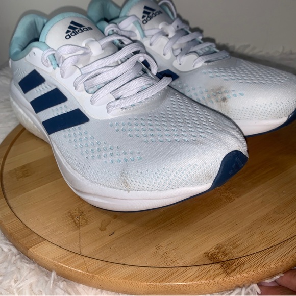 adidas Supernova Running Shoes Women’s Sz 11 White/Wonder Steel/Almost Blue - Picture 2 of 10